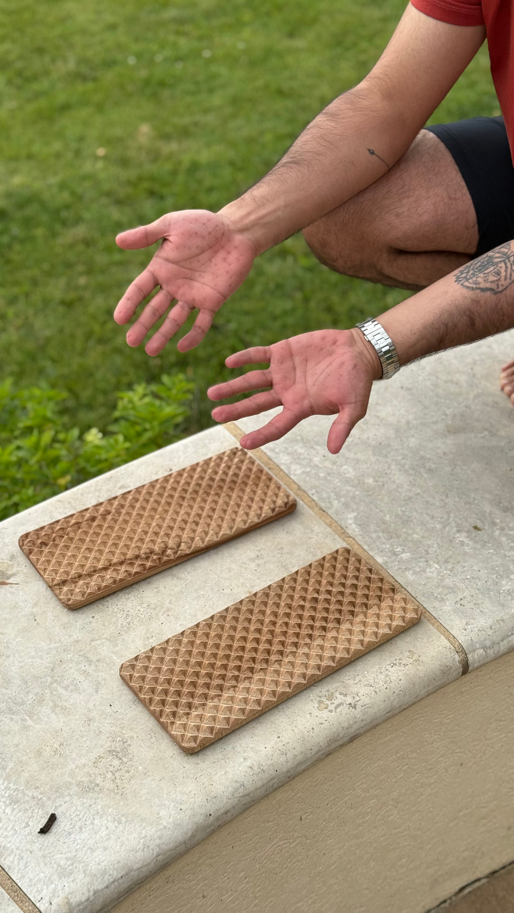 Wooden board with Wooden nails
