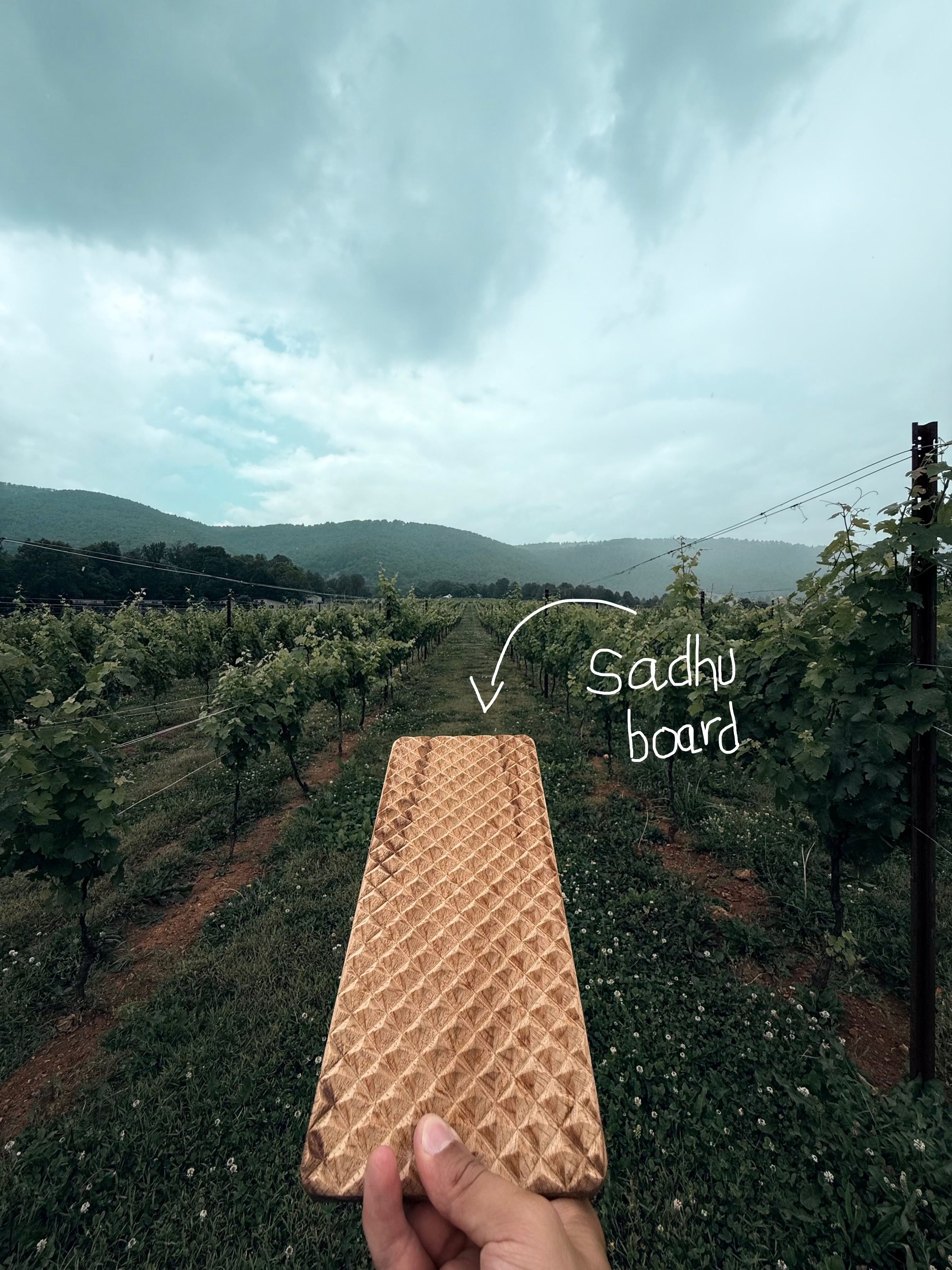 Wooden board with Wooden nails