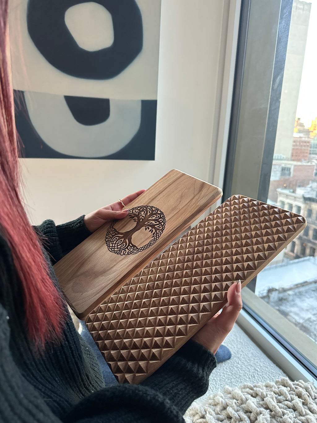 Wooden board with Wooden nails