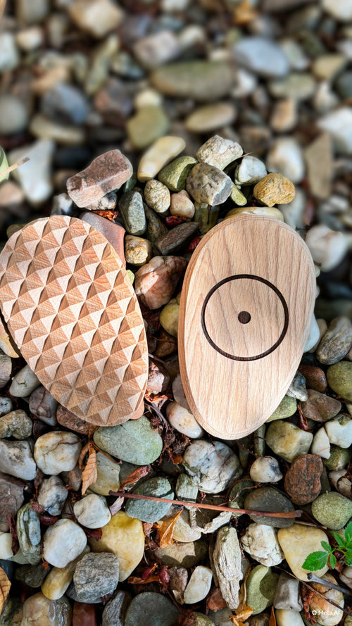 Pocket size Sadhu board with wooden nails – teardrop shape view 1